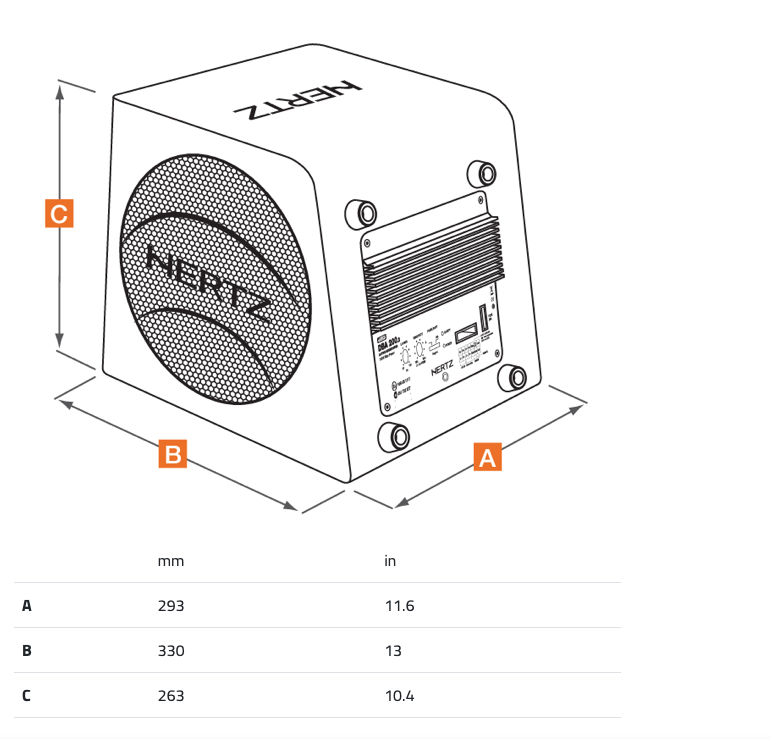 HERTZ Aktiv Subwoofer (140W, 8")