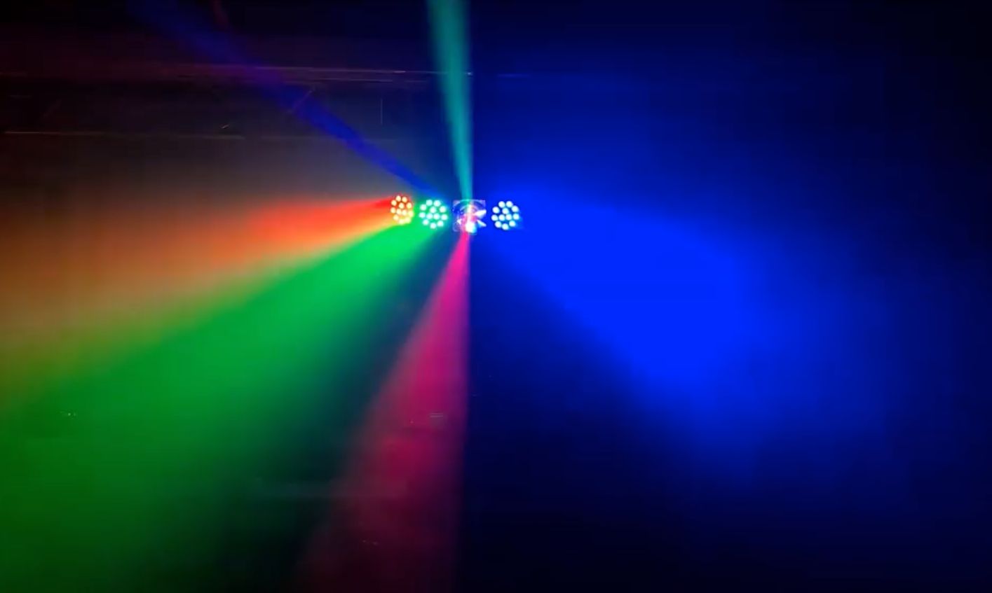 Ibiza Starwash 3-i-1 Diskolys med DMX