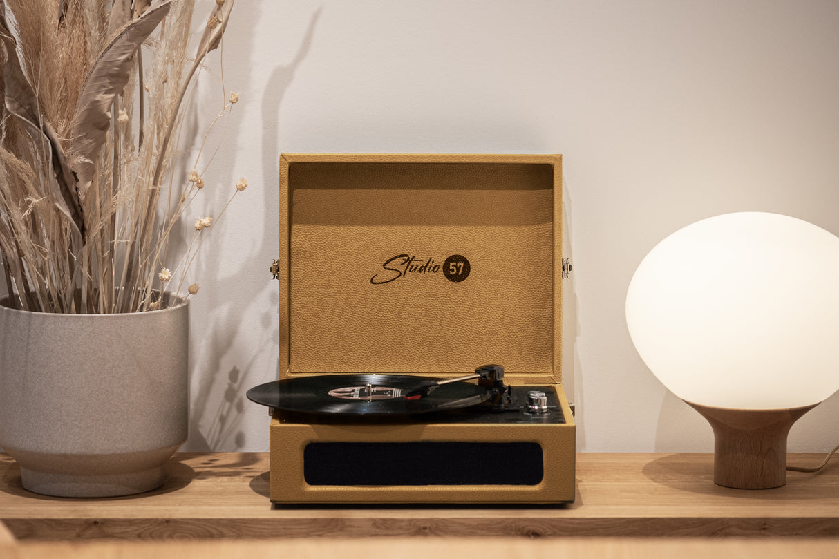 Studio 57 Groovy Pladespiller m. LP Stativ (Earth)