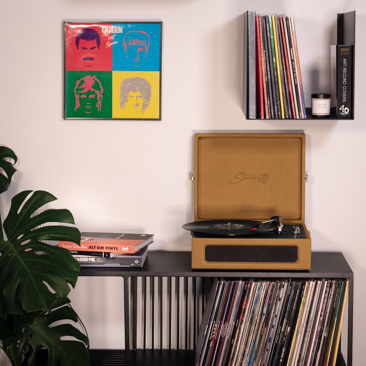 Studio 57 Groovy Pladespiller m. LP Stativ (Earth)