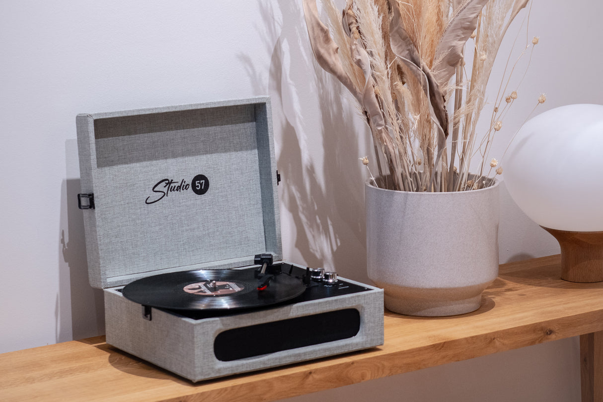 Studio 57 Groovy Pladespiller (Grå) Bundle