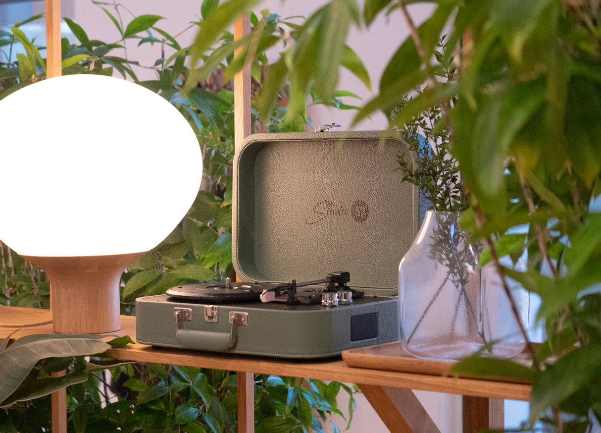 Studio 57 Mellow Pladespiller m. LP Stativ (Grøn)