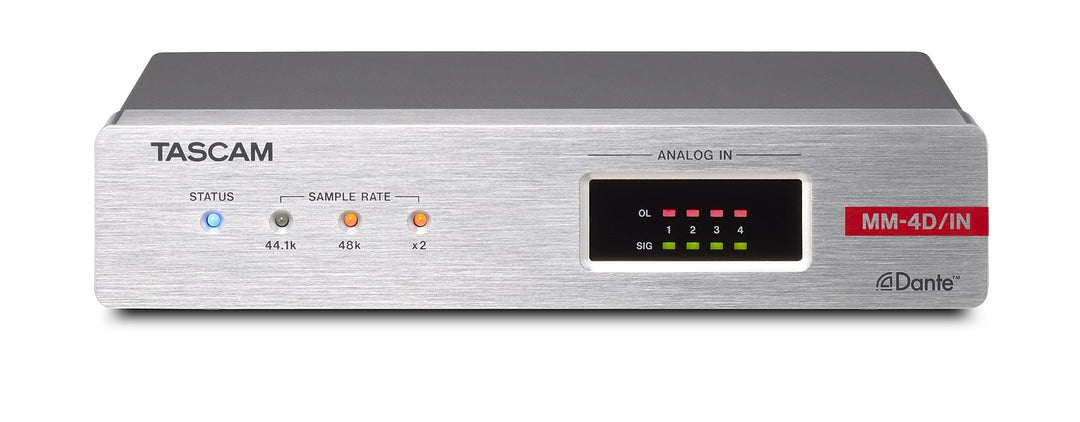 Tascam MM-4D IN Analog Dante converter 4 kanaler, XLR