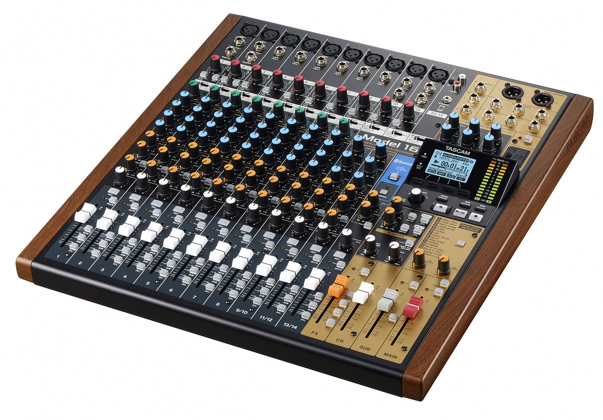Tascam Model 16 analog mixer og 14 track digital recorder