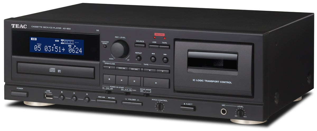 TEAC AD-850-SE CD- og Kassetteafspiller m. USB (Sort)