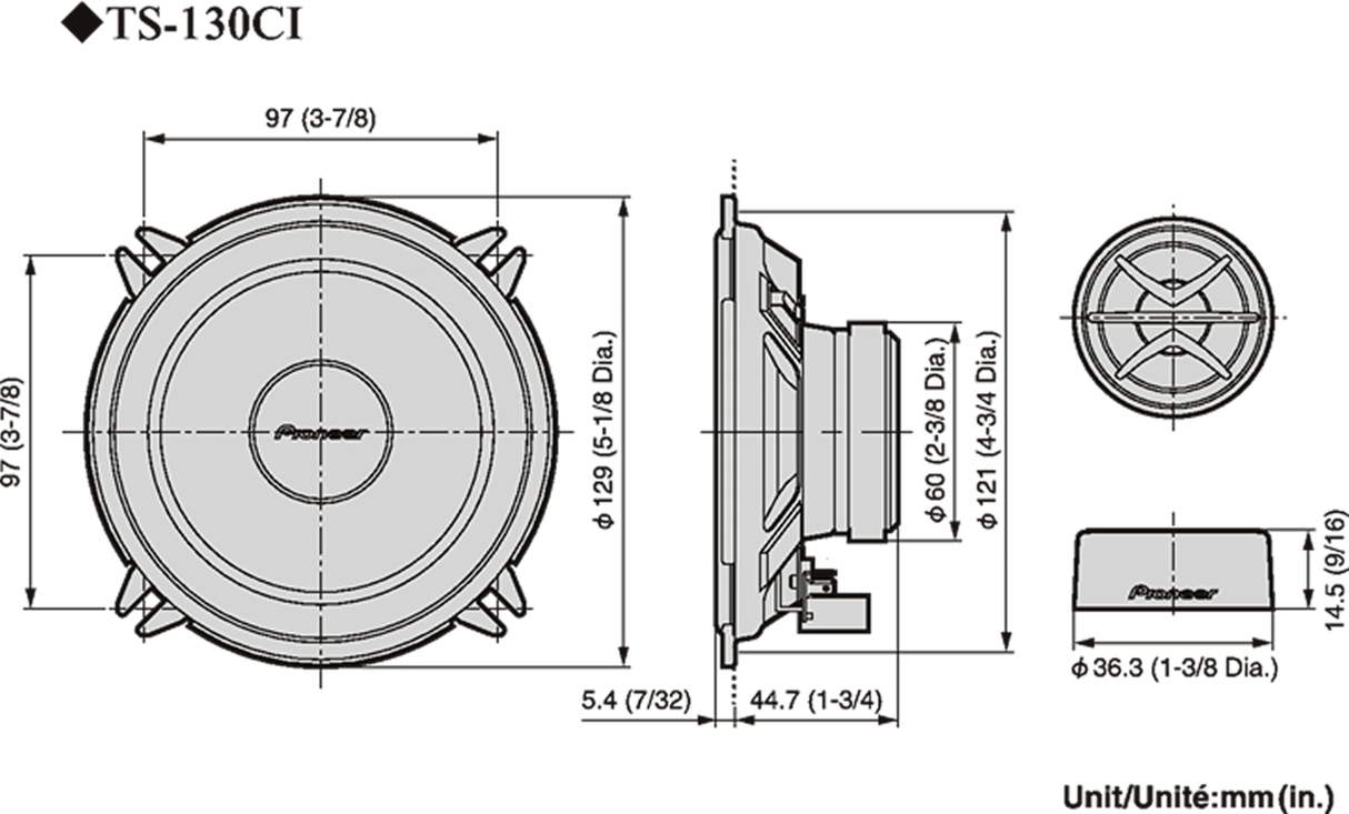 Pioneer TS-130Ci Bilhøjttaler (13cm, 5,25")