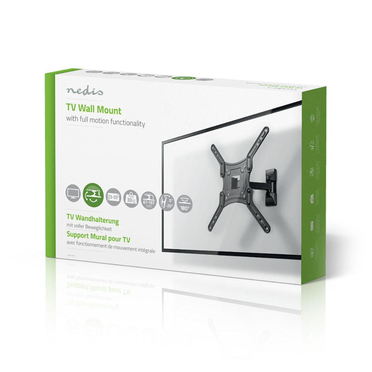 TV Ophæng Fuldt Bevægeligt m. 2 Drejepunkter (23-55", 30kg)