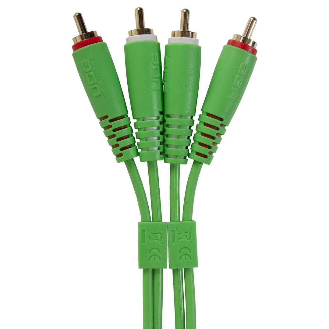 UDG Ultimate Audio Cable Set RCA - RCA Grøn Straight 3m