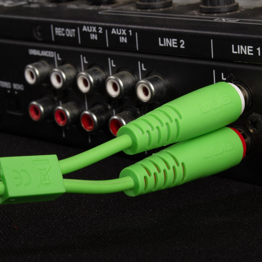 UDG Ultimate Audio Cable Set RCA - RCA Grøn Straight 3m