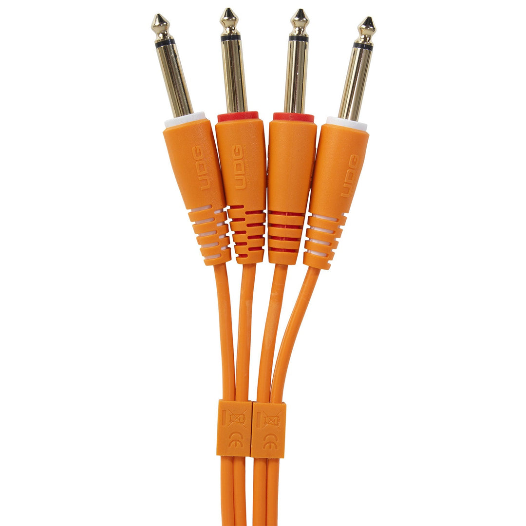UDG Ultimate Audio Cable Set 1/4'' Jack-1/4'' Jack Orange Straight 1,5m