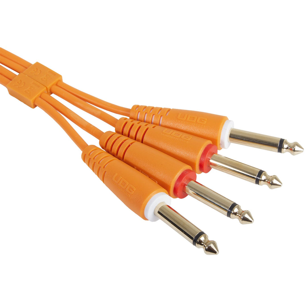 UDG Ultimate Audio Cable Set 1/4'' Jack-1/4'' Jack Orange Straight 1,5m