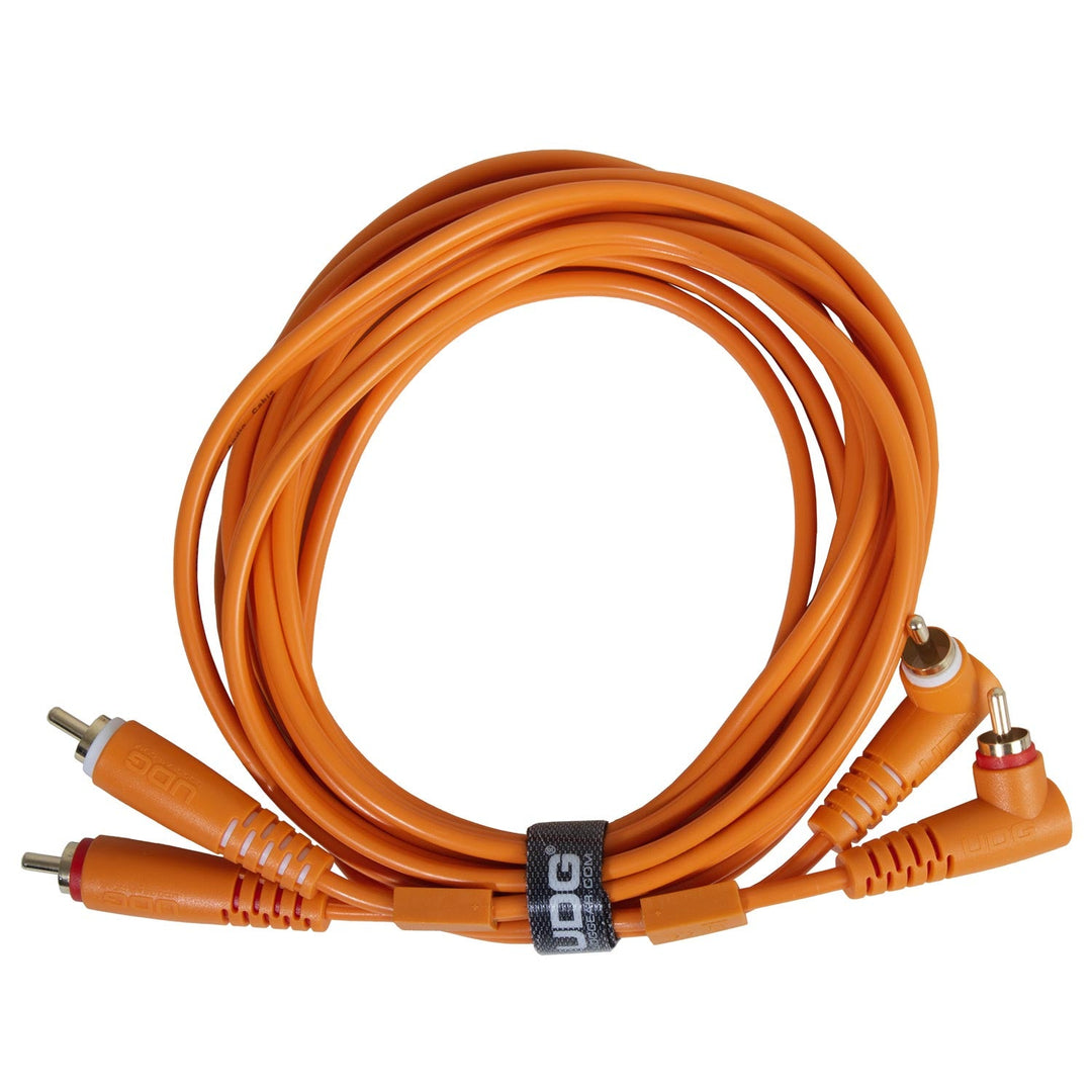 UDG Ultimate Audio Cable Set RCA Straight-RCA Angled Orange 3m