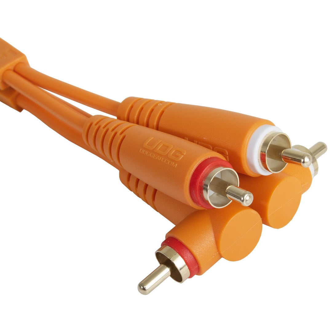 UDG Ultimate Audio Cable Set RCA Straight-RCA Angled Orange 3m