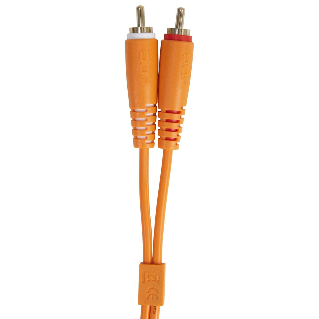 UDG Ultimate Audio Cable Set RCA Straight-RCA Angled Orange 3m