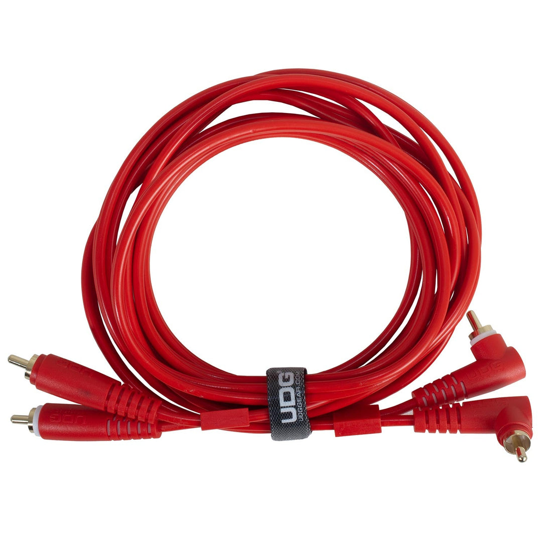 UDG Ultimate Audio Cable Set RCA Straight-RCA Angled Rød 3m