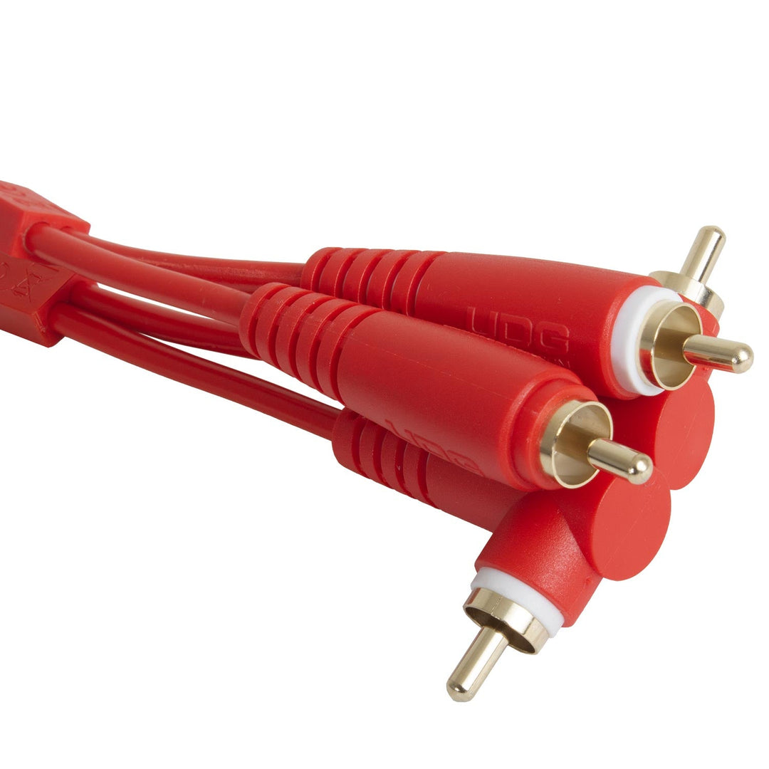 UDG Ultimate Audio Cable Set RCA Straight-RCA Angled Rød 3m