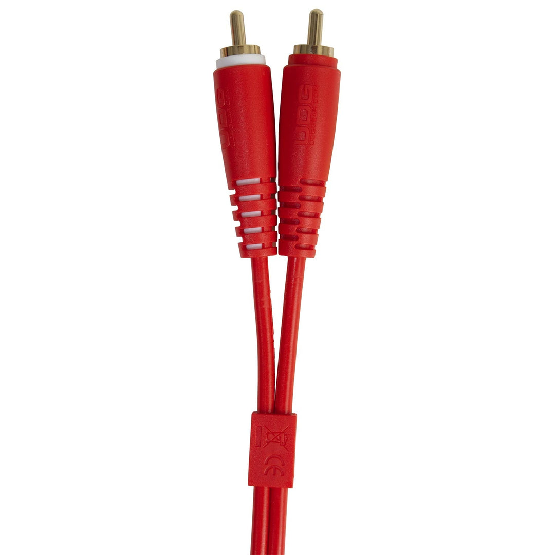 UDG Ultimate Audio Cable Set RCA Straight-RCA Angled Rød 3m