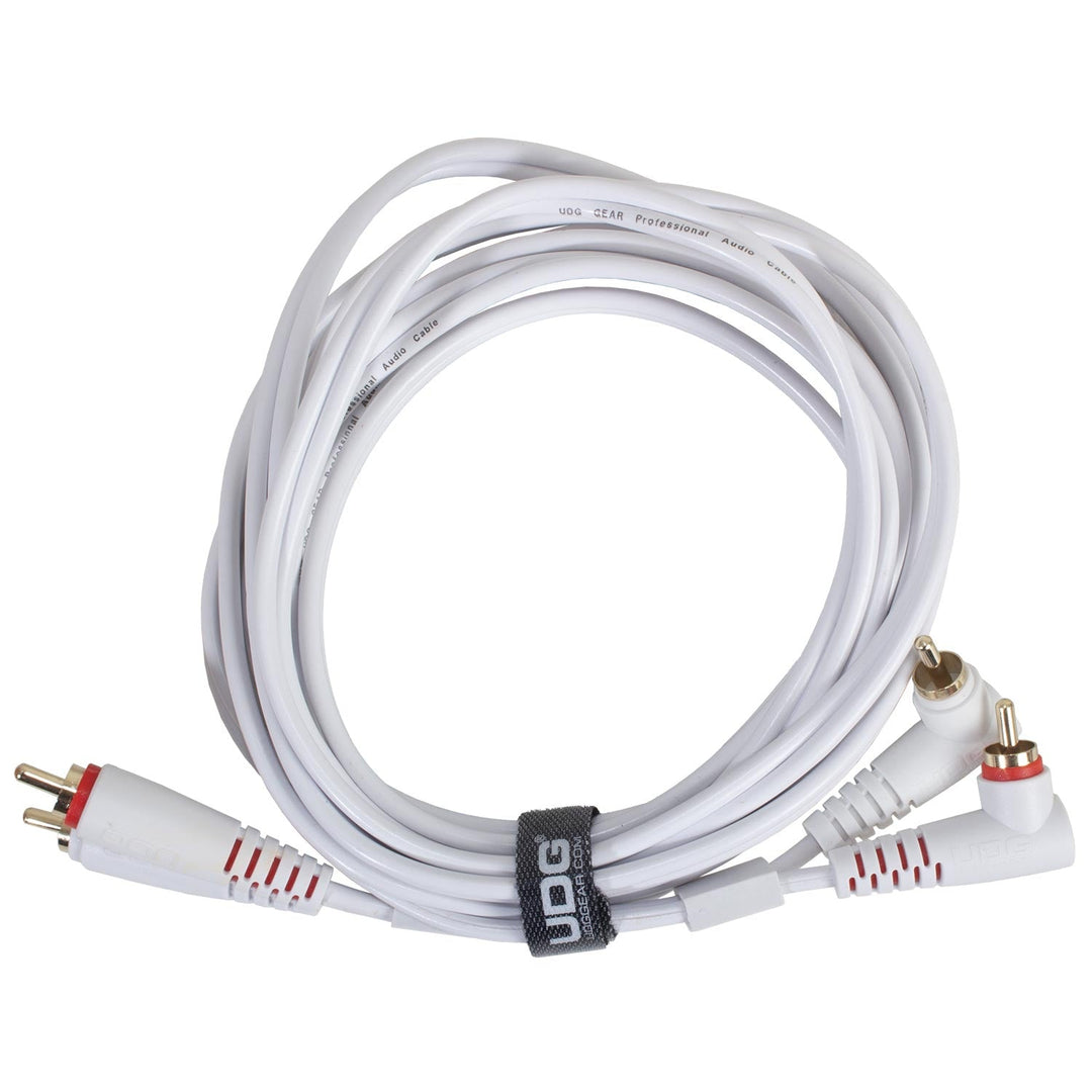 UDG Ultimate Audio Cable Set RCA Straight-RCA Angled Hvid 3m