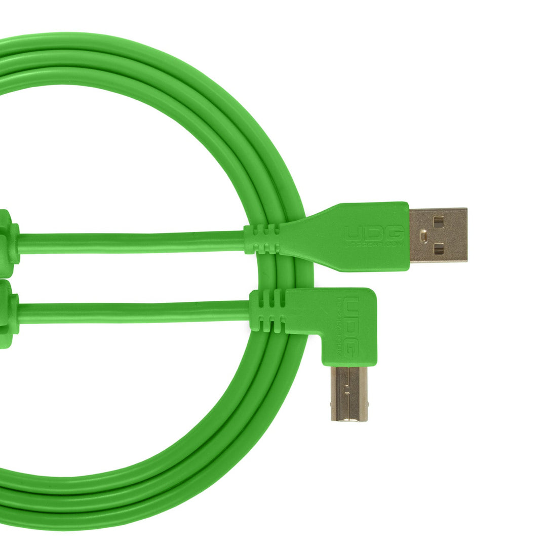 UDG Ultimate Audio Cable USB 2.0 A-B Grøn Angled 1m