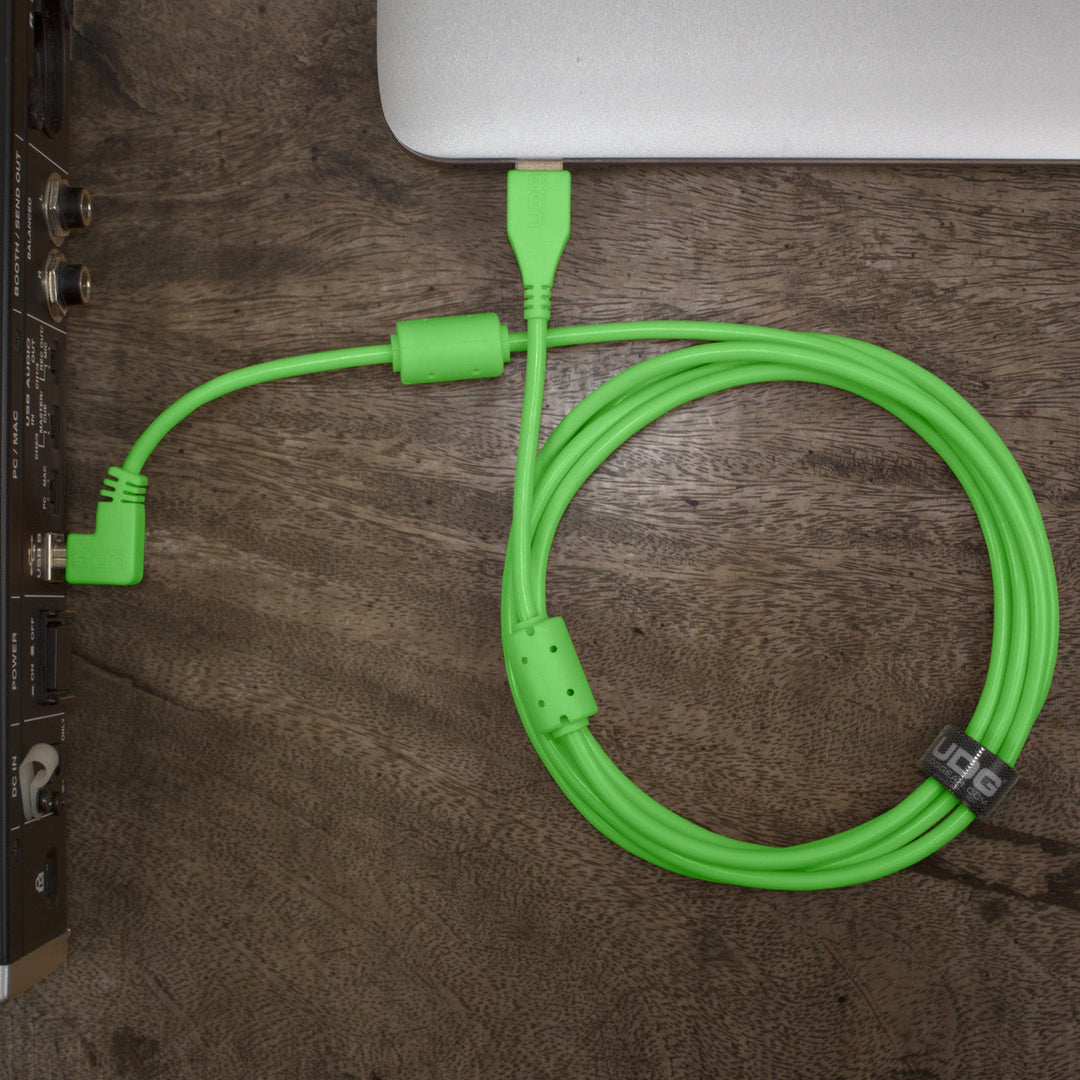 UDG Ultimate Audio Cable USB 2.0 A-B Grøn Angled 2m