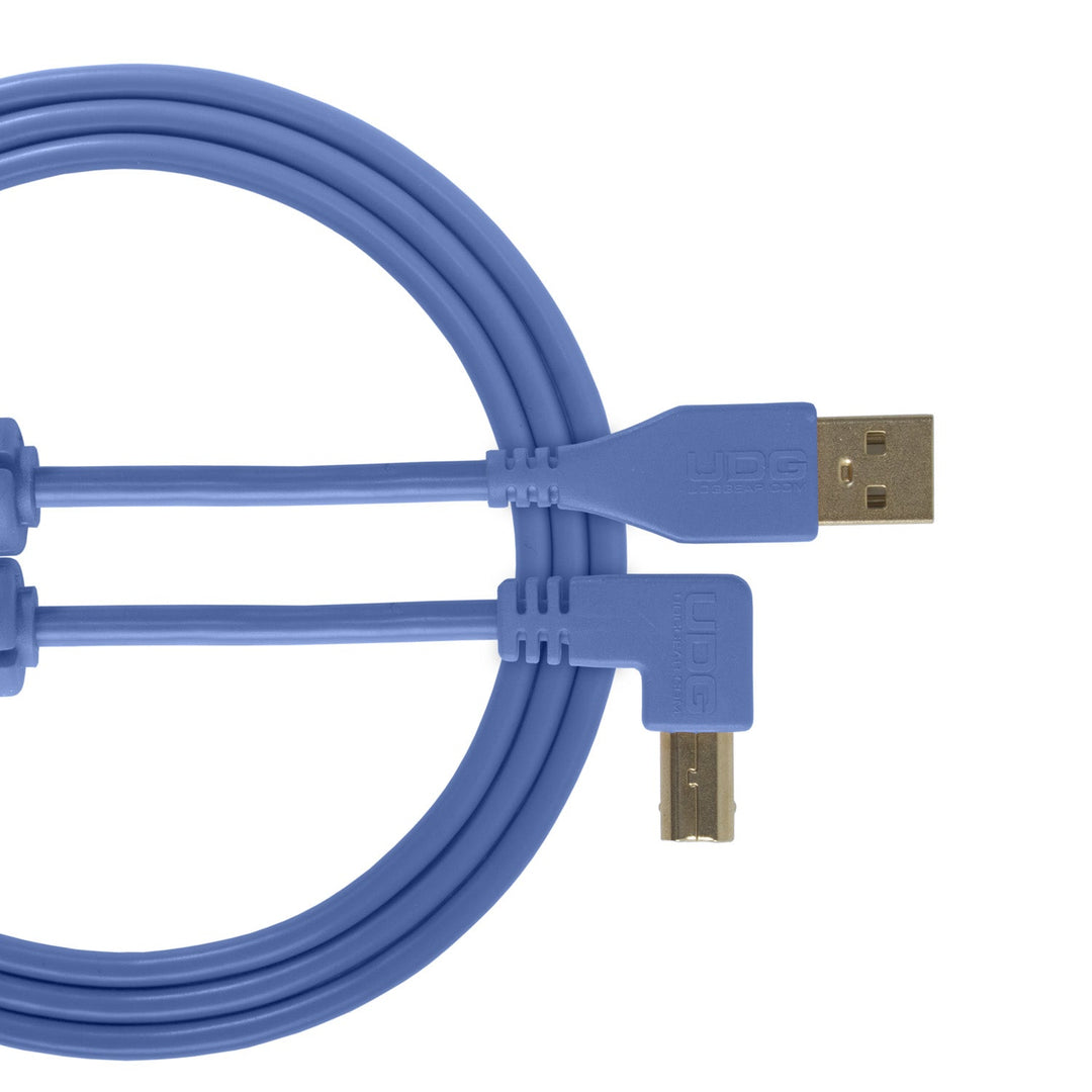 UDG Ultimate Audio Cable USB 2.0 A-B Blå Angled 1m