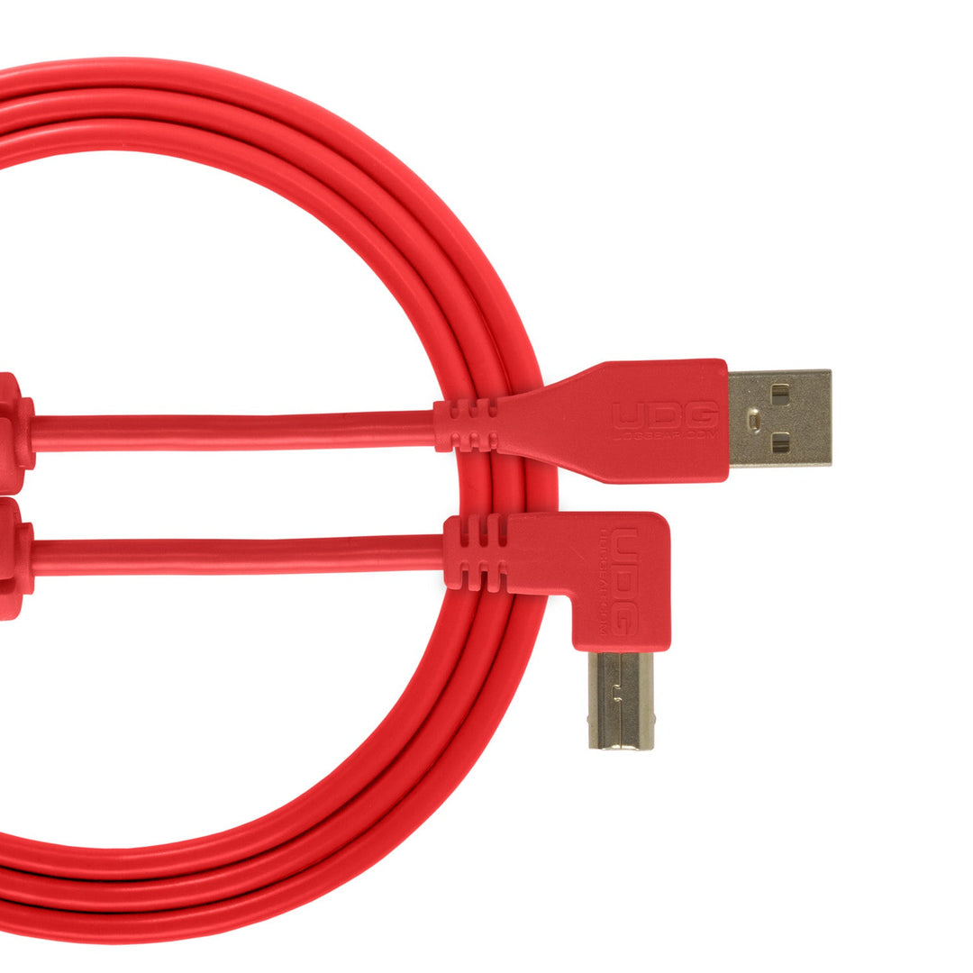 UDG Ultimate Audio Cable USB 2.0 A-B Rød Angled 2m