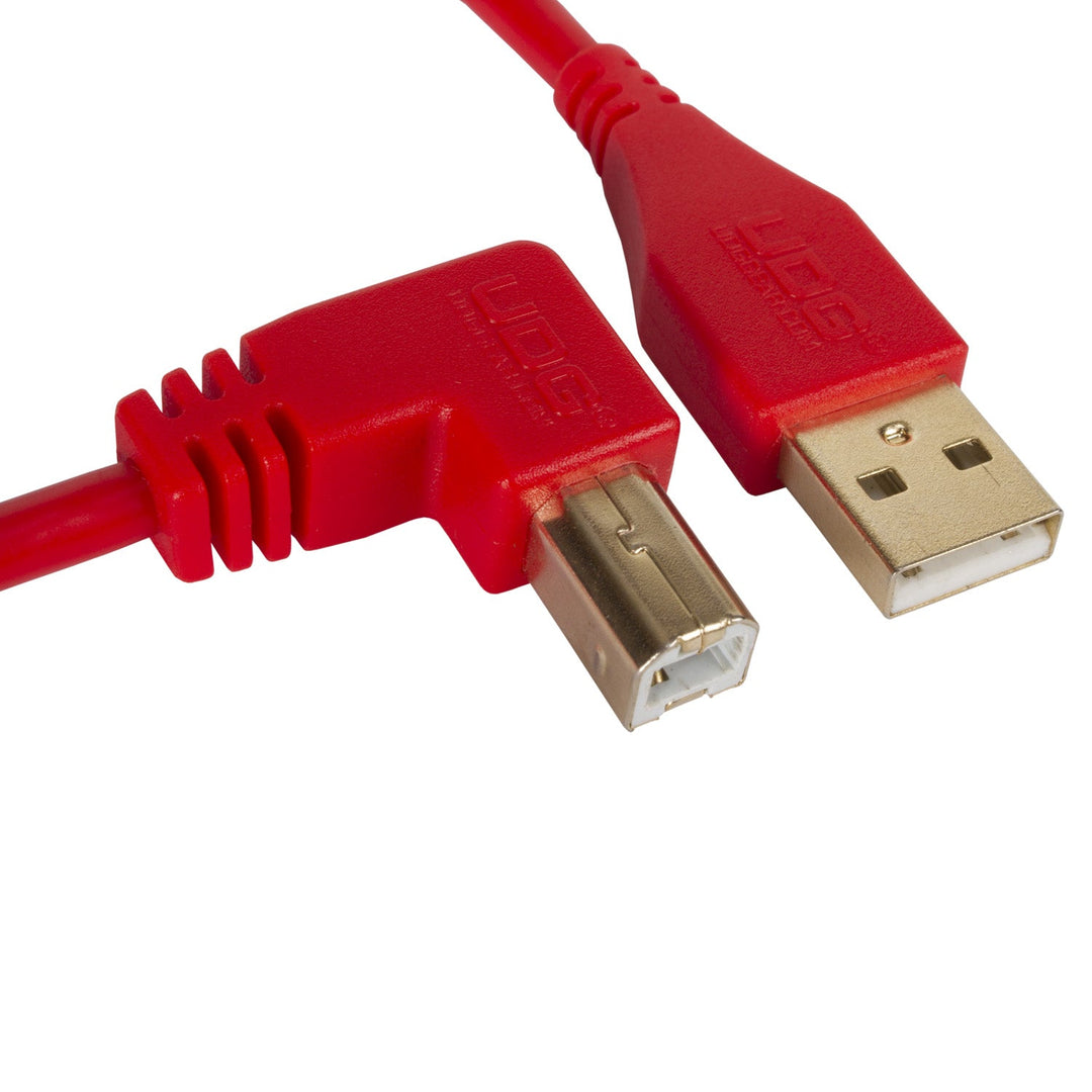 UDG Ultimate Audio Cable USB 2.0 A-B Rød Angled 1m