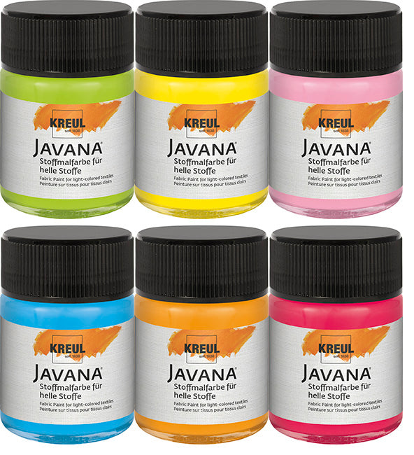 Uv stofmaling sæt 5 x 50 ml