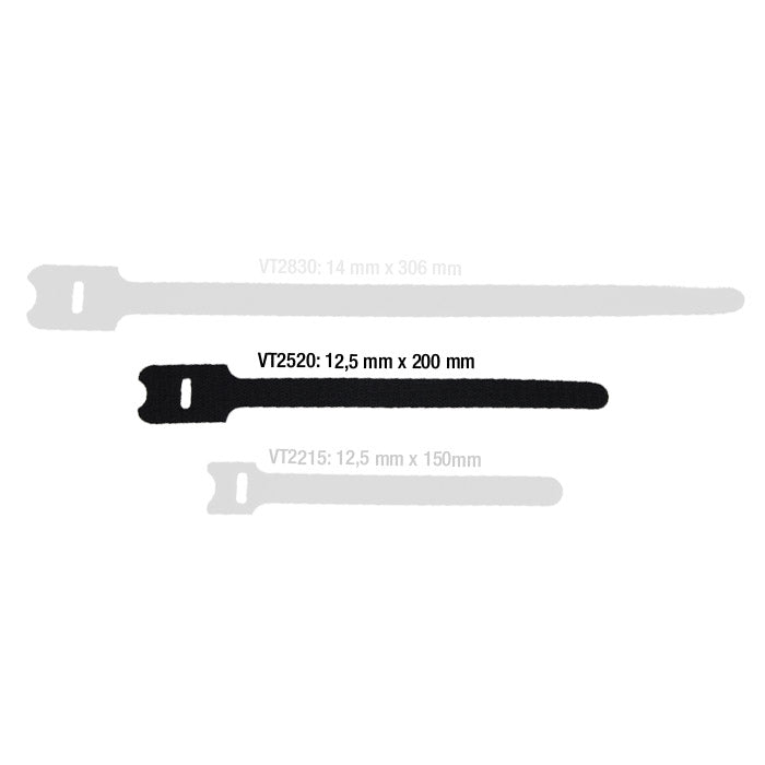 Kabelstrop Velcro Hook & Loop 10 stk. (200mm)