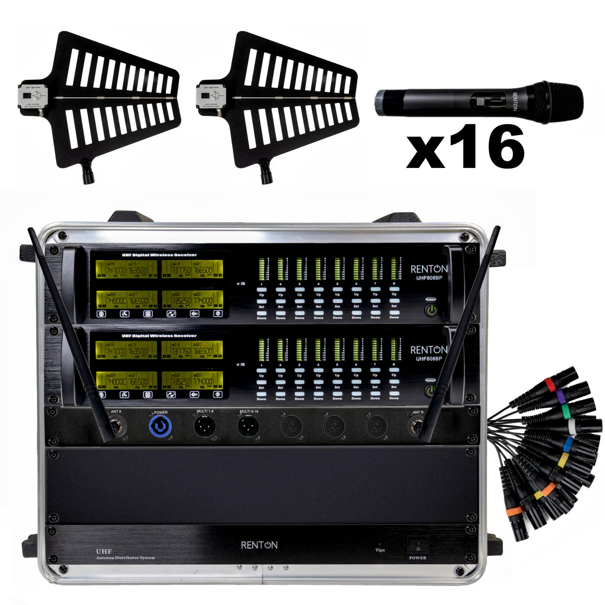Renton Rack Trådløst System (16 Håndholdt)