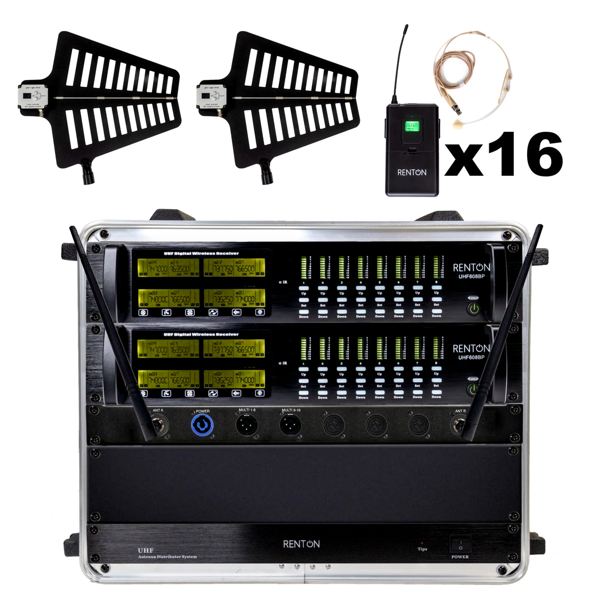 Renton Rack Trådløst System (16 Headset)