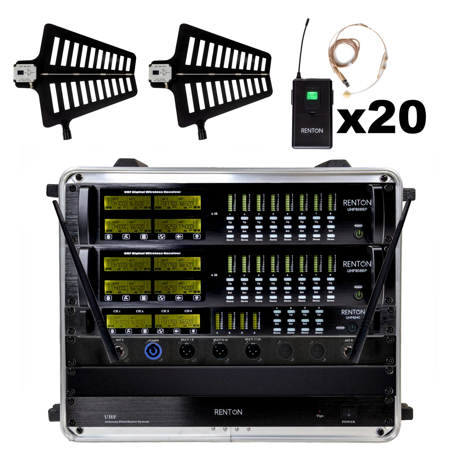 Renton Rack Trådløst System (20 Headset)