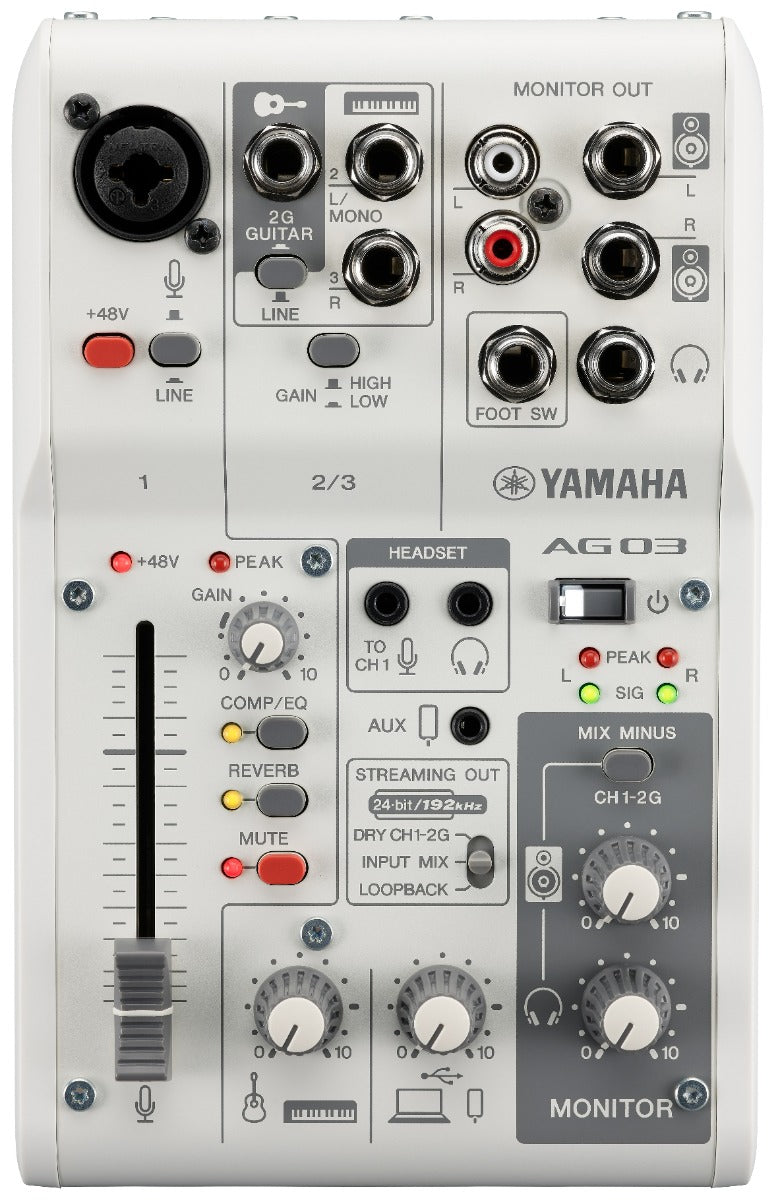 Yamaha AG03 MkII - Live Streaming Bundle (Hvid)