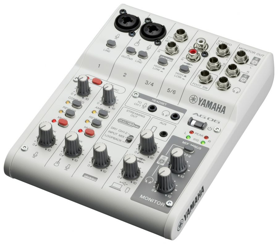 Yamaha AG06 MkII - Live Streaming Mixer (Hvid)