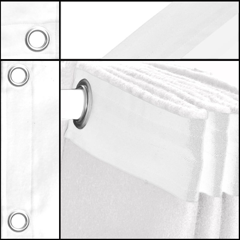 Molton Bagtæppe m. Øjer (Hvid)