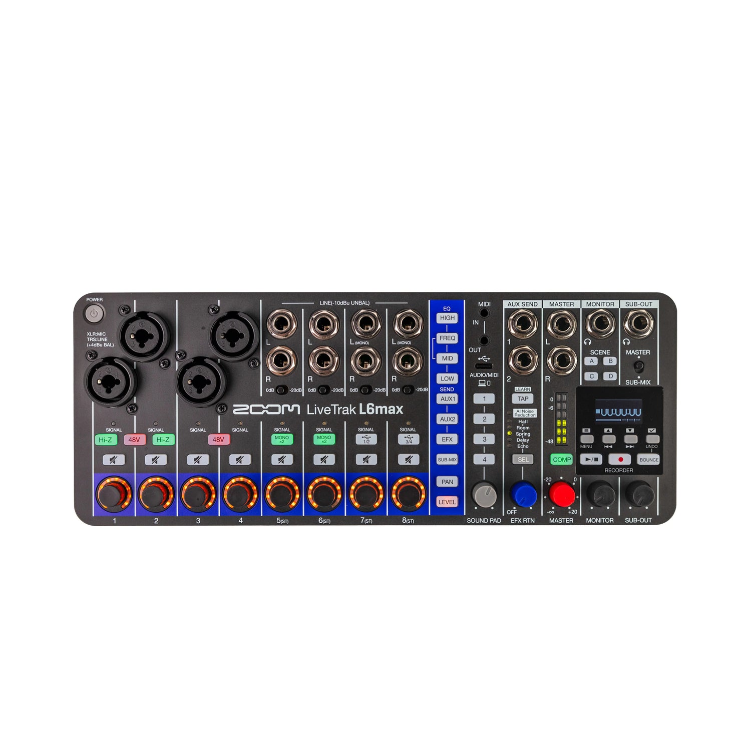 ZOOM LiveTrak L6max 12 kanals Mixer + Recorder