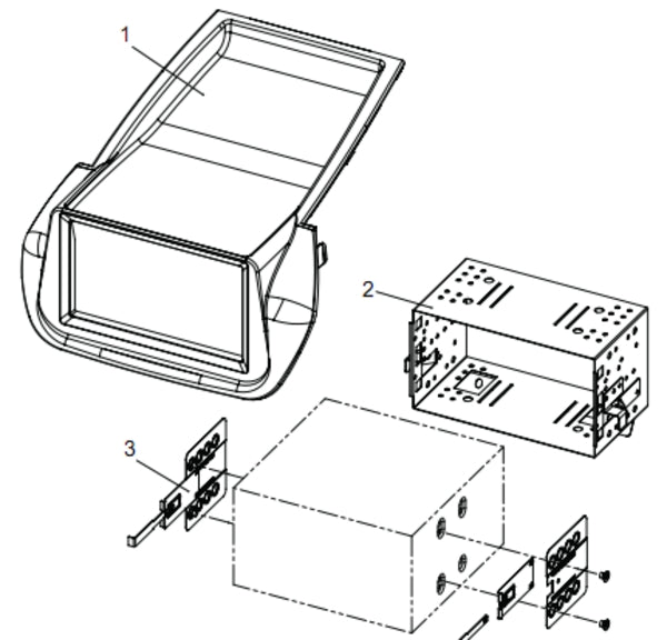 21CT23FT09 2-DIN Ramme til Fiat
