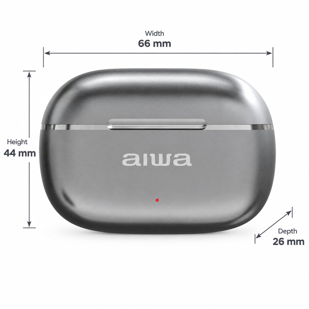 AIWA ETWS-160 True Wireless Earbuds med ANC, ENC og Bluetooth 5.4