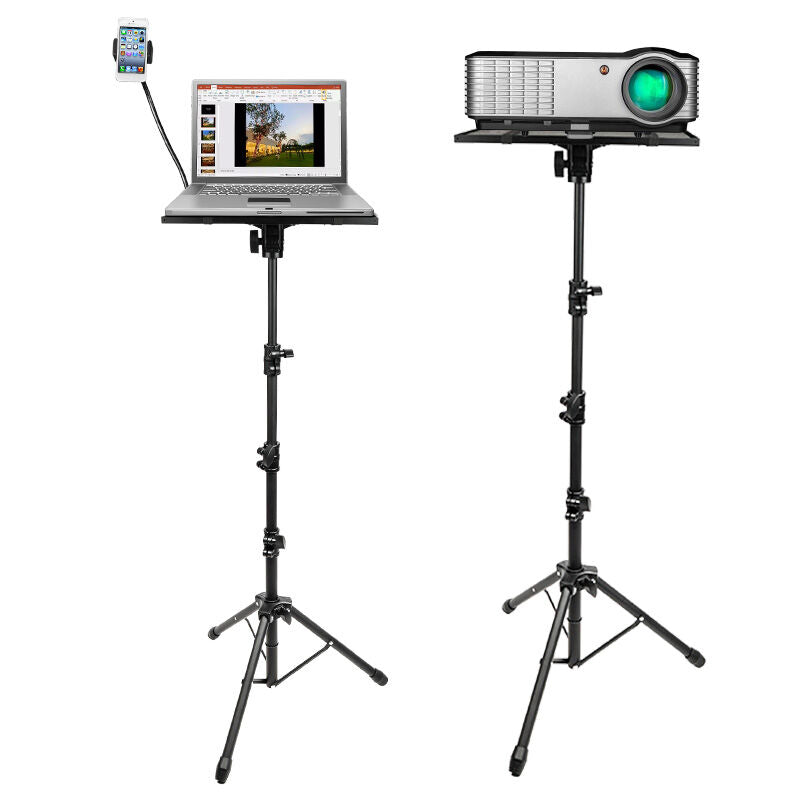 Laptop- og projektorstativ med smartphoneholder