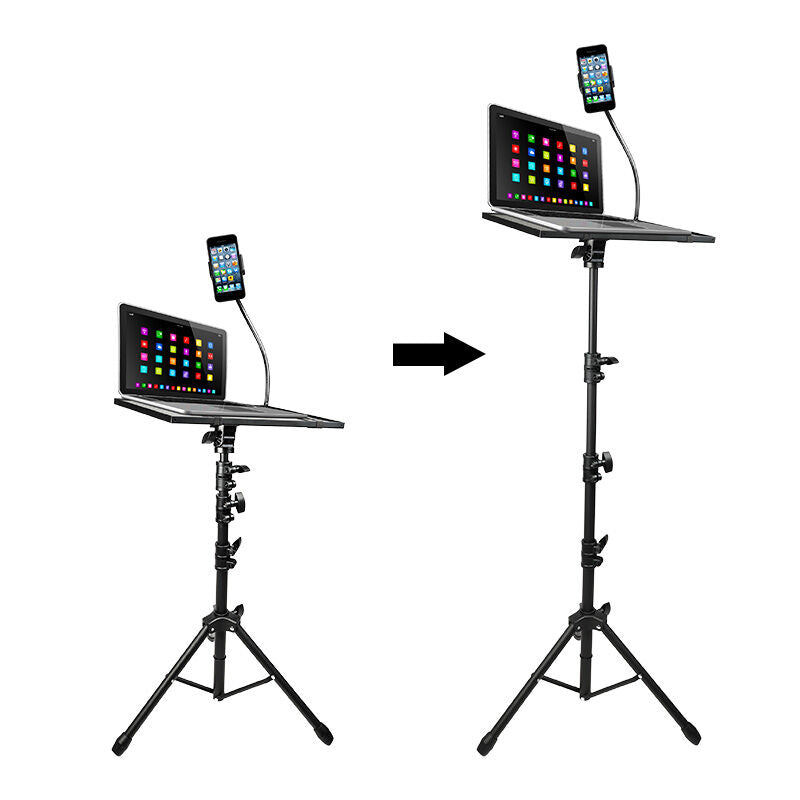 Laptop- og projektorstativ med smartphoneholder