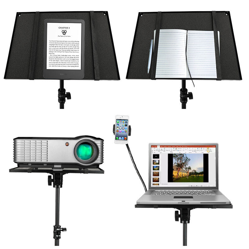Laptop- og projektorstativ med smartphoneholder