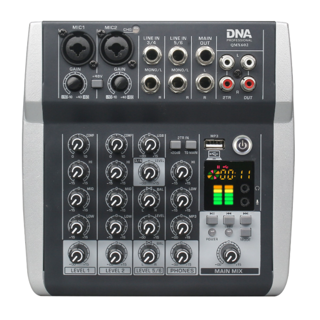 DNA QMX602 Lydmixer 6 Kanaler