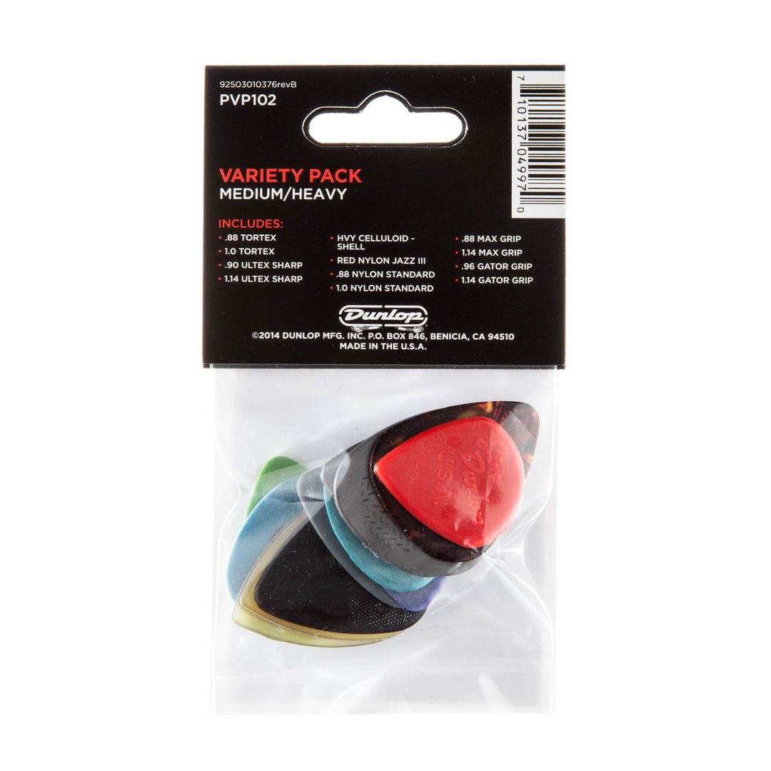 Dunlop 12-PVP102 Plektre 12 stk. (Medium/Heavy)