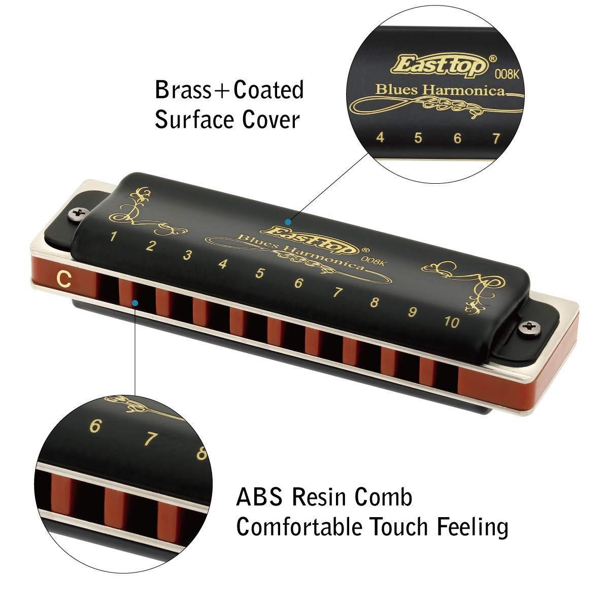 Easttop T008K Diatonisk Mundharmonika (Bb)