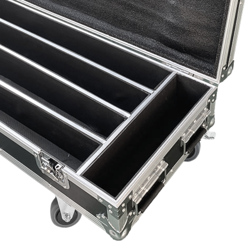Flightcase til 4 x Evolights Glaze Bar