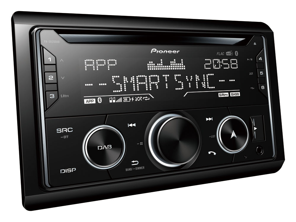 Pioneer FH-S820DAB 2-DIN Bilstereo m. DAB og Bluetooth