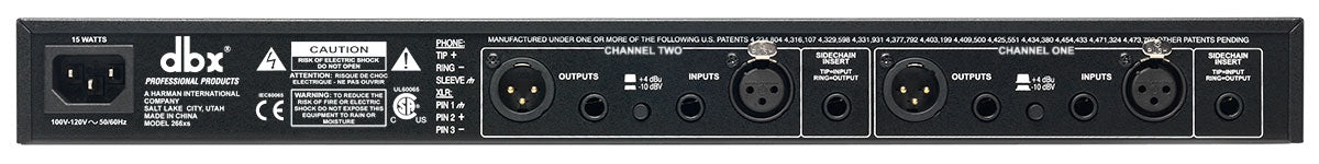 DBX 266XS 2-kanals Compressor/Gate