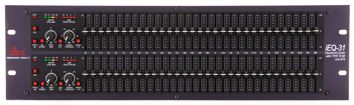 dbx iEQ31 2x 31 Bånd Grafisk Equalizer/Limiter