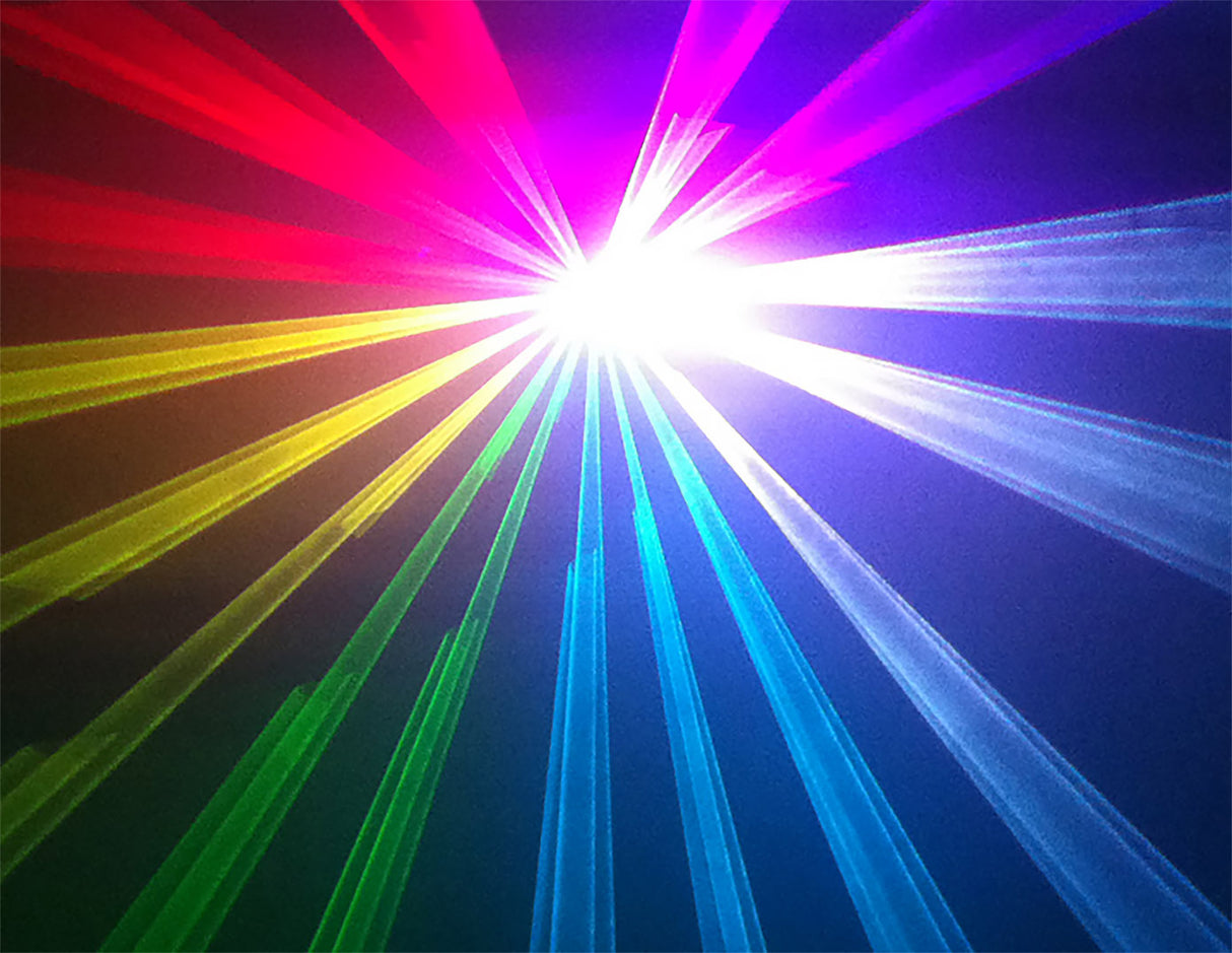 Ibiza Laserlys m. DMX (RGB, 500MW)