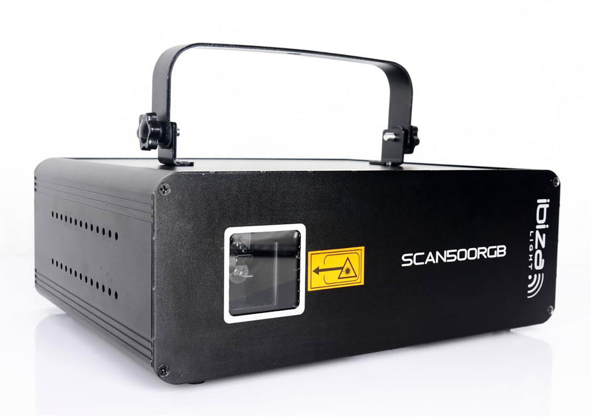 Ibiza Laserlys m. DMX (RGB, 500MW)